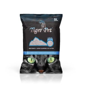 Tiger Pet Bentonite Cat Litter / Unscented / 5L-Made in Pakistan